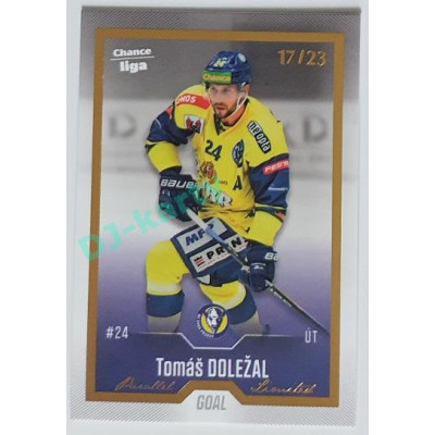 2022/23 Goal Cards Chance Liga 1. série #096 Tomáš Doležal Gold 17/23