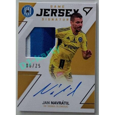 2022/23 Sportzoo Fortuna Liga 2. série #GJS-JN Jan Navrátil Game Jersey Auto 06/25