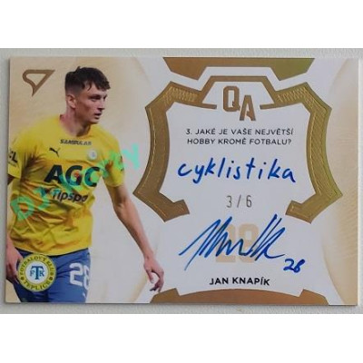 2022/23 Sportzoo Fortuna Liga 2. série #QA-JK Jan Knapík Q&A Signatured Answer 3/6
