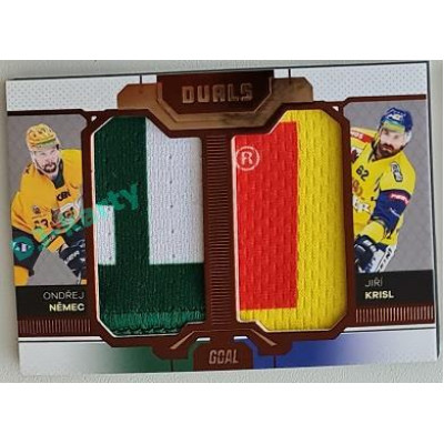 2022/23 Goal Cards Chance Liga Update #D-16 O. Němec / J. Krisk Duals Jersey Bronze 07/30