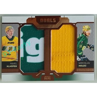 2022/23 Goal Cards Chance Liga Update #D-17 P. Klhůfek / M. Holec Duals Jersey Bronze 06/30
