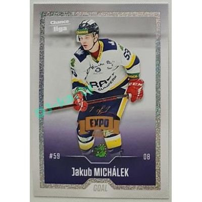2022/23 Goal Cards Chance Liga 2. série #373 Jakub Michálek Expo Rainbow Dotted 1/1