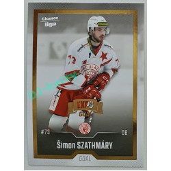 2022/23 Goal Cards Chance Liga 2. série #306 Šimon Szathmáry Expo Gold 1 of 3