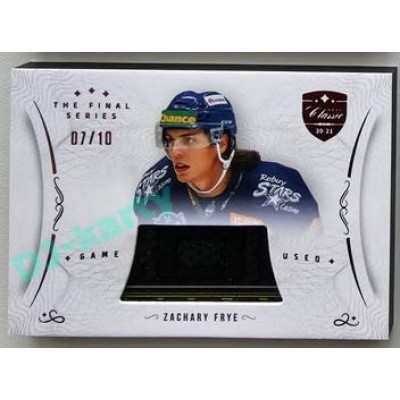 2021/22 OFS The Final Series Zachary Frye #STI-FRZ 07/10 Game Used Red