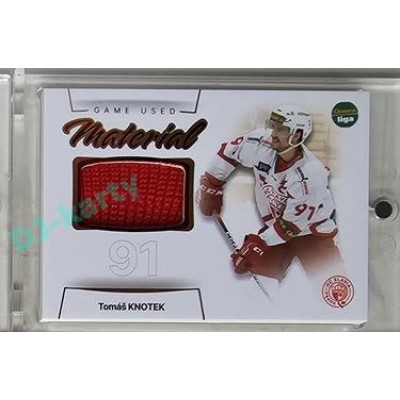 2023/24 Goal cards Chance Liga 1. série #GUM-21 Tomáš Knotek Game Used Material 14/30
