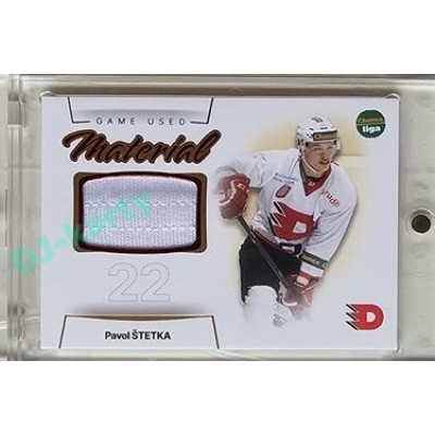 2023/24 Goal cards Chance Liga 1. série #GUM-25 Pavol Štětka Game Used Material 14/30