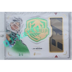 2021/22 Legendary Cards SAVES HELP MEMORABILIA SERIES #SHM-18 Jan Růžička Memorabilia Emerald 3/5