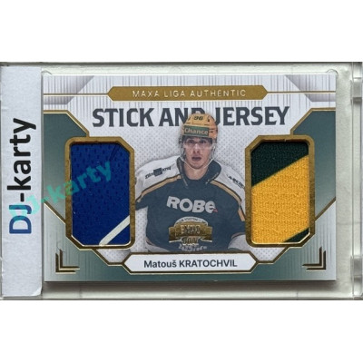 2024/25 Goal Cards Maxa liga 1. série #SJ-08 Matouš Kratochvíl Stick & Jersey Expo Gold 1of3