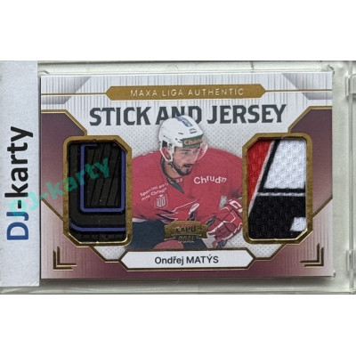 2024/25 Goal Cards Maxa liga 1. série #SJ-14 Ondřej Matýs Stick & Jersey Expo Gold 1of3