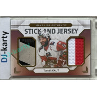 2024/25 Goal Cards Maxa liga 1. série #SJ-13 Tomáš Kaut Stick & Jersey Expo Gold 1of3