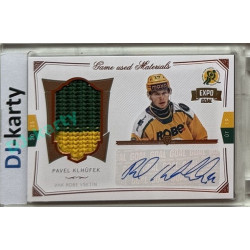 2024/25 Goal Cards Maxa liga 1. série #S-06 Pavel Klhůfek Game Used Material Signature Expo Gold 1of4