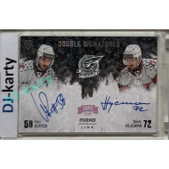 2024/25 Goal Cards Maxa liga 1. série #DS-UH Petr Ulrych / Derek Hejcman Double Signatures Expo Silver 1of3