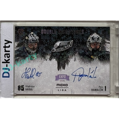 2024/25 Goal Cards Maxa liga 1. série #DS-HH Vladislav Habal / Petr Hamalčík Double Signatures Expo Silver 1of3