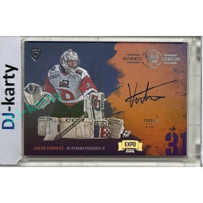 2024/25 Goal Cards Maxa liga 1. série #ASGT-12 Jakub Vondraš Goalie Team Signature EXPO Silver 1of2