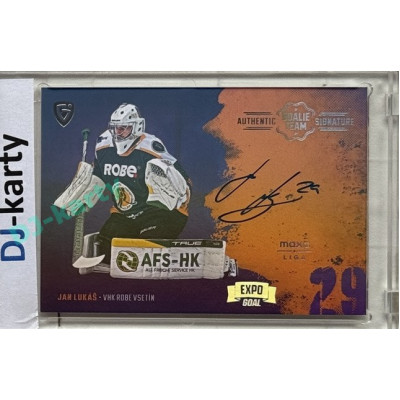 2024/25 Goal Cards Maxa liga 1. série #ASGT-26 Jan Lukáš Goalie Team Signature EXPO Silver 1of2