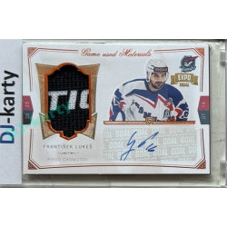 2024/25 Goal Cards Maxa liga 1. série #S-38 František Lukeš Game Used Material Signature Expo Gold 1of4