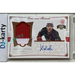 2024/25 Goal Cards Maxa liga 1. série #S-28 František Hrdinka Game Used Material Signature Expo Gold 1of4