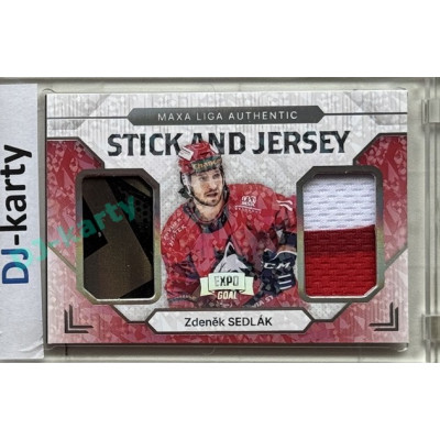 2024/25 Goal Cards Maxa liga 1. série #SJ-24 Zdeněk Sedlák Stick & Jersey Expo Perleť 1of4