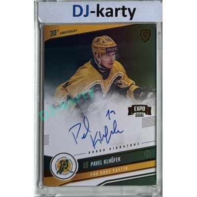 2024/25 Goal Cards Maxa liga 1. série #VS-08 Pavel Klhůfek 30 let od finále Signature Gold 1of4