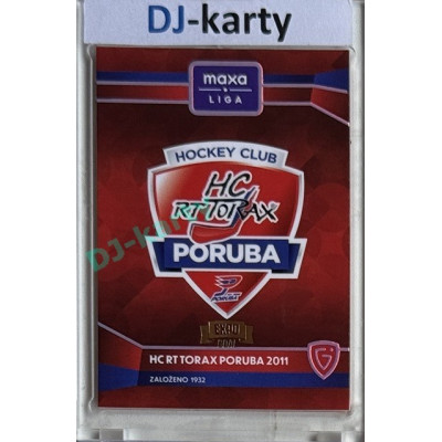 2024/25 Goal Cards Maxa liga 1. série #C-01 HC Poruba 2011 Club Logo Expo Gold 1of6