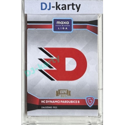 2024/25 Goal Cards Maxa liga 1. série #C-10 HC Dynamo Pardubice B Club Logo Expo Gold 1of6
