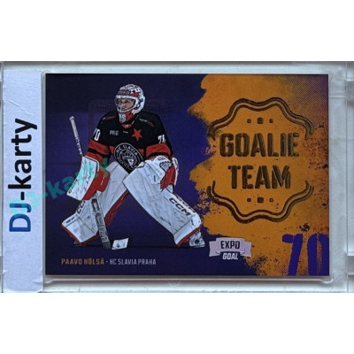 2024/25 Goal Cards Maxa liga 1. série #GT-20 Paavo Hölsä Goalie Team Expo Silver 1of5