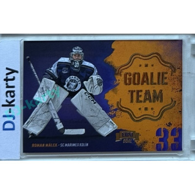 2024/25 Goal Cards Maxa liga 1. série #GT-07 Roman Málek Goalie Team Expo Gold 1of3