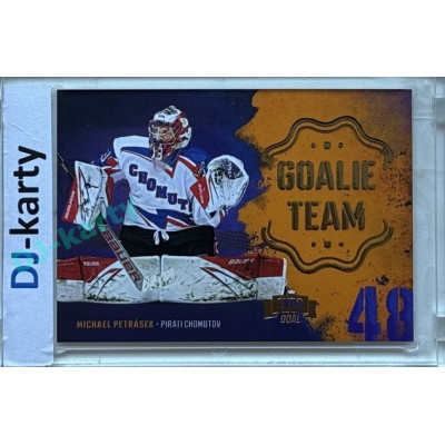 2024/25 Goal Cards Maxa liga 1. série #GT-06 Michael Petrásek Goalie Team Expo Gold 1of3