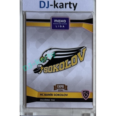 2024/25 Goal Cards Maxa liga 1. série #C-11 HC Baník Sokolov Club Logo Expo Gold 1of6