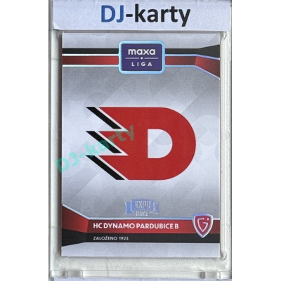 2024/25 Goal Cards Maxa liga 1. série #C-10 HC Dynamo Pardubice B Club Logo Expo Silver 1of6