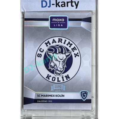 2024/25 Goal Cards Maxa liga 1. série #C-12 SC Marimex Kolín Club Logo Expo Silver 1of6
