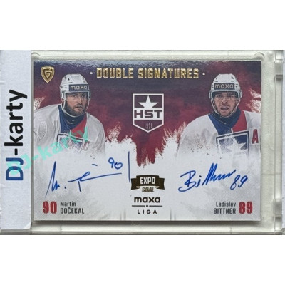 2024/25 Goal Cards Maxa liga 1. série #DS-DB Martin Dočekal / Ladislav Bittner Double Signatures Expo Gold 1of4
