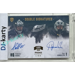 2024/25 Goal Cards Maxa liga 1. série #DS-HH Vladislav Habal / Petr Hamalčík Štipčák Double Signatures Expo Gold 1of4