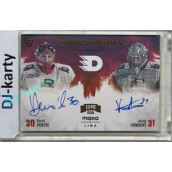 2024/25 Goal Cards Maxa liga 1. série #DS-HV David Honzík / Jakub Vondraš Double Signatures Expo Gold 1of4