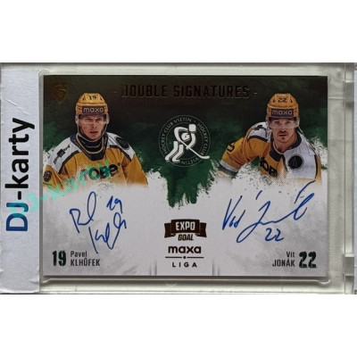 2024/25 Goal Cards Maxa liga 1. série #DS-KJ Pavel Klhůfek / Vít Jonák Double Signatures Expo Gold 1of4