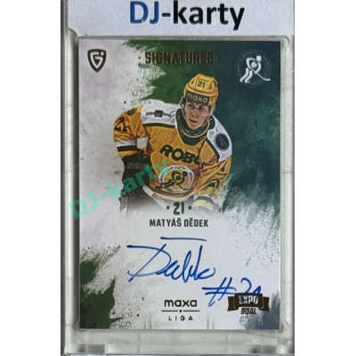 2024/25 Goal Cards Maxa liga 1. série #S-VS5 Matyáš Dědek Signatures Expo Gold 1of4