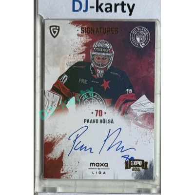 2024/25 Goal Cards Maxa liga 1. série #S-SL1 Paavo Hölsä Signatures Expo Gold 1of4