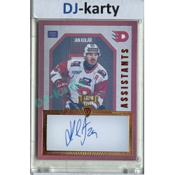 2024/25 Goal Cards Maxa liga 1. série #AS-12 Jan Kolář Assistants Signature Expo Gold 1of3