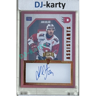 2024/25 Goal Cards Maxa liga 1. série #AS-12 Jan Kolář Assistants Signature Expo Gold 1of3