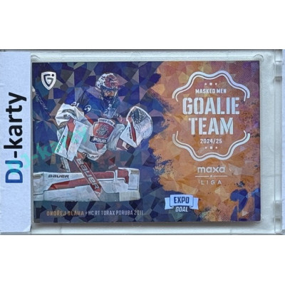 2024/25 Goal Cards Maxa liga 1. série #GT-13 Ondřej Bláha Goalie Team Parallel Expo Silver 1of4