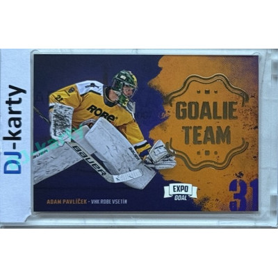 2024/25 Goal Cards Maxa liga 1. série #GT-27 Adam Pavlíček Goalie Team Expo Silver 1of5