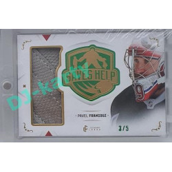 2021/22 Legendary Cards SAVES HELP MEMORABILIA SERIES #SHM-22 Pavel Francouz Memorabilia Emerald 3/5