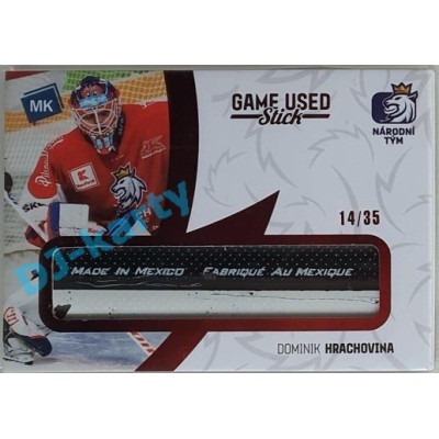 2021 MK reprezentace Dominik Hrachovina #23 14/35 Game used memorabilia Red