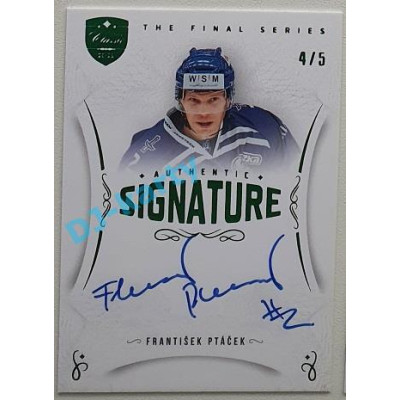 2021/22 OFS The Final Series František Ptáček #TFS-FP 4/5 Authentic Signature Emerald