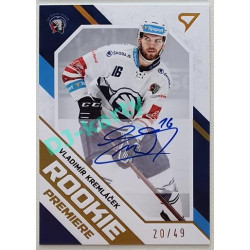 2021/22 Sportzoo TIPSPORT ELH 2. série #RP-25 Vladimír Kremláček Rookie Premiere Auto 20/49
