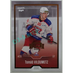 2022/23 Goal Cards Chance Liga 1. série #167 Tomáš Vildumetz Expo Pardubice Gold 1 of 3