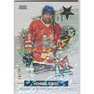 2022/23 Goal Cards Chance Liga 1. série #34 Horst Siegl Rozlučka Slavia Parallel 14/19
