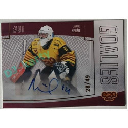 2022/23 Goal Cards Chance Liga 1. série #G-2 Jakub Neužil Goalies Autograph 28/49