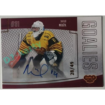 2022/23 Goal Cards Chance Liga 1. série #G-2 Jakub Neužil Goalies Autograph 28/49
