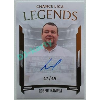 2022/23 Goal Cards Chance Liga 2. série #28 Robert Hamrla Legends Autograph xx/49